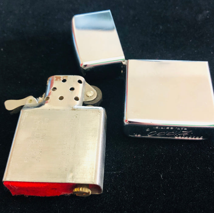 1964 High Polish Vintage Zippo Lighter - Red Felt