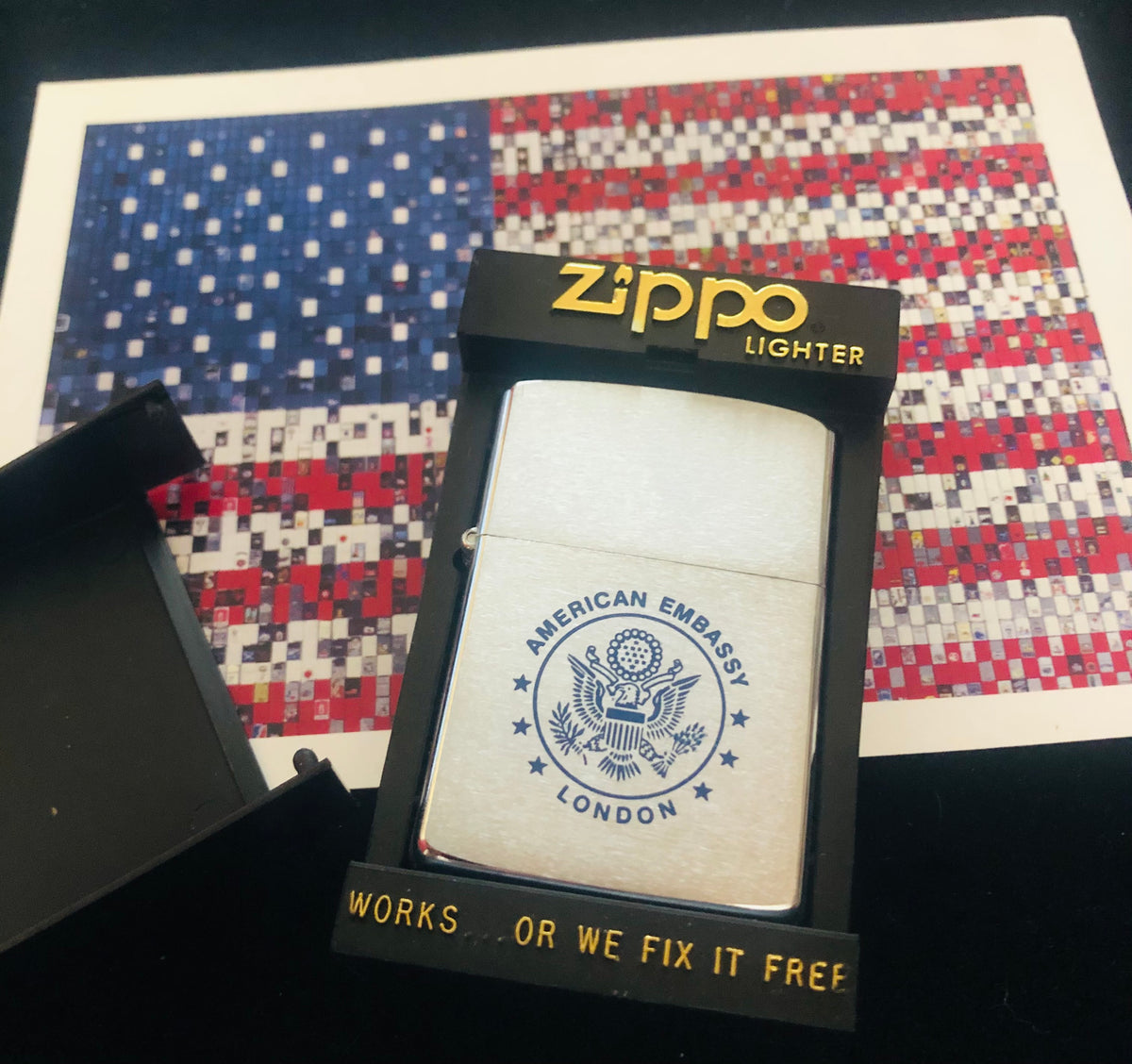 1988 American Embassy - London - Vintage Zippo Lighter