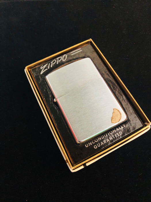 1962 Brushed Chrome Vintage Zippo Lighter - MIB