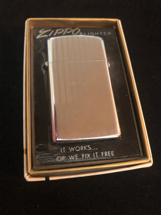 1971 Vintage Engine Turned Slim Zippo in Box - NOS