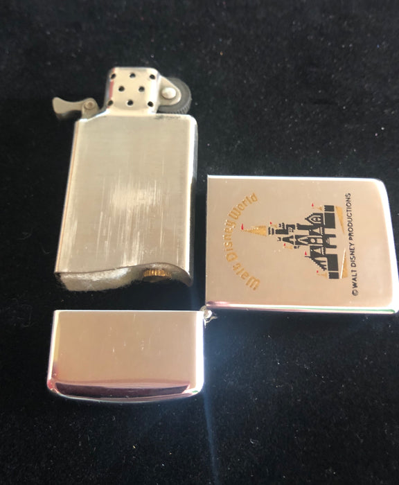 1981 Walt Disney Black Castle Slim Zippo Lighter