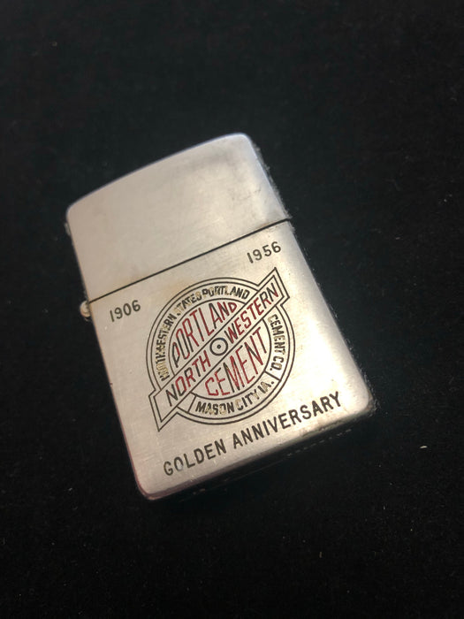 1955 Double-Sided Portland Cement Vintage Zippo w Repair Box