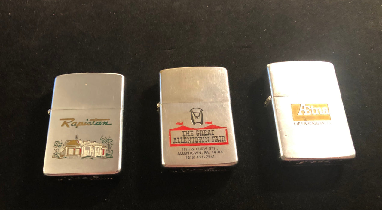 1968 Lot #46 - Three Vintage Advertising Zippos