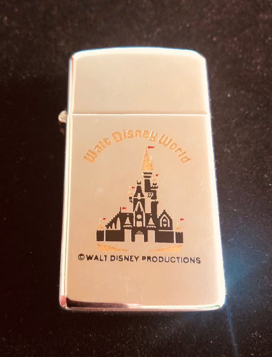 1981 Walt Disney Black Castle Slim Zippo Lighter