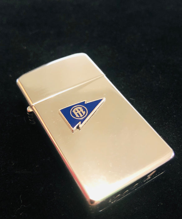 1969 Vintage Zippo Slim Lighter with Affixed Pennant Emblem - NOS