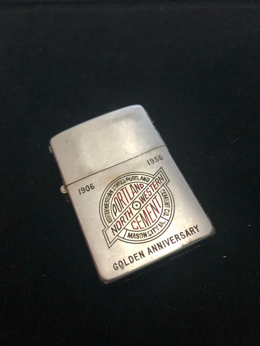 1955 Double-Sided Portland Cement Vintage Zippo w Repair Box