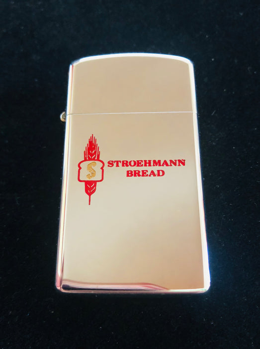 1972 Stroehmann Bread Slim Unfired Zippo Lighter - NOS