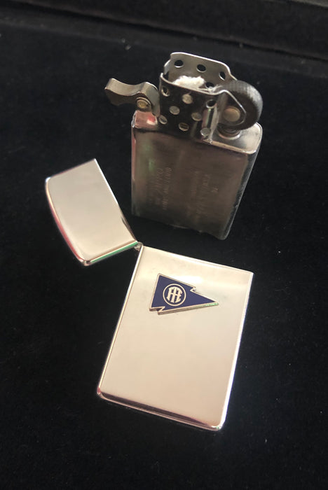 1969 Vintage Zippo Slim Lighter with Affixed Pennant Emblem - NOS