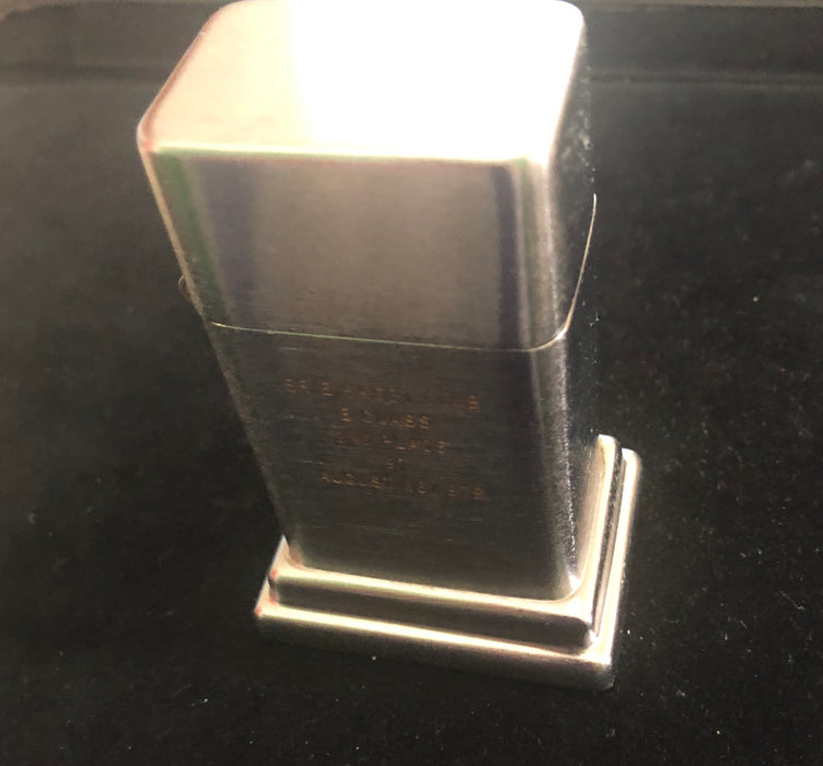 Zippo Vintage Model 4 Barcroft Table Lighter - Erie Skeet Club