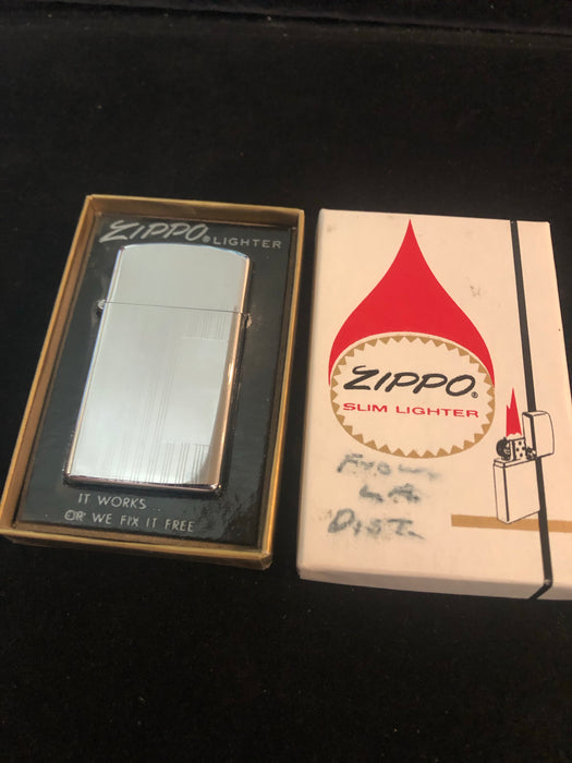 1971 Vintage Engine Turned Slim Zippo in Box - NOS