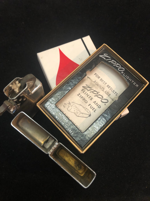 1971 Vintage Engine Turned Slim Zippo in Box - NOS