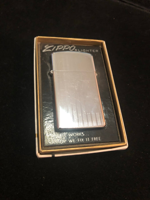 1971 Vintage Engine Turned Slim Zippo in Box - NOS