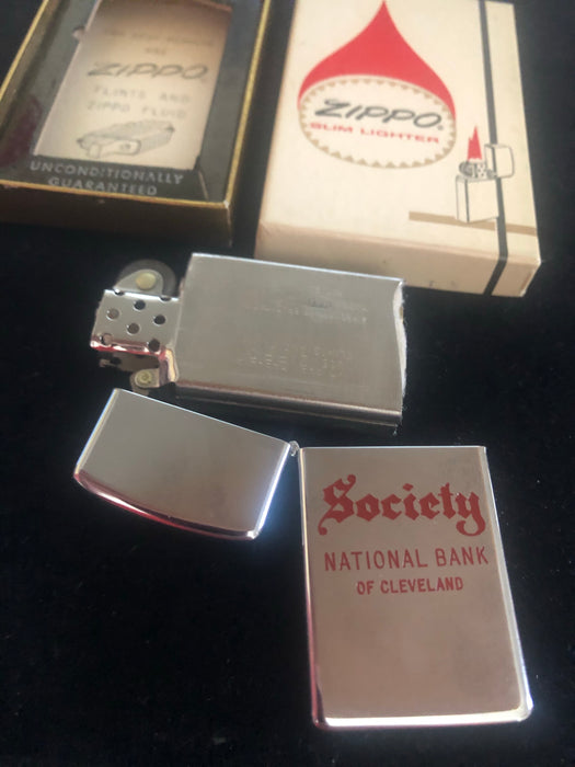 1967 Society National Bank Vintage Zippo Lighter