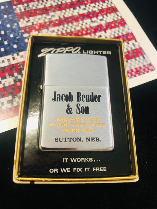 1973 MIB Vintage Jacob Bender & Son Zippo Lighter