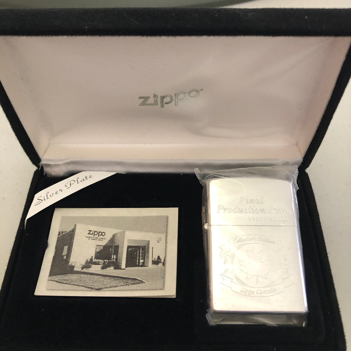 2002 Silver Plated Final Run for Zippo Canada - Numbered