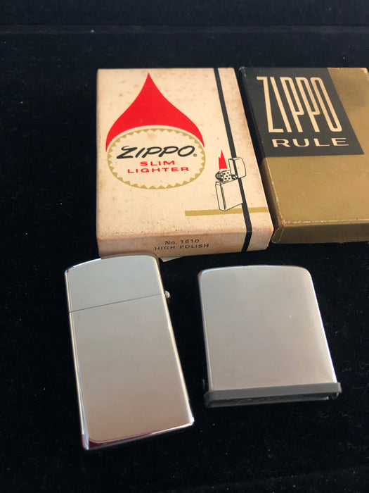 1973 TAD Jones Vintage Zippo Lighter with Matching Rule