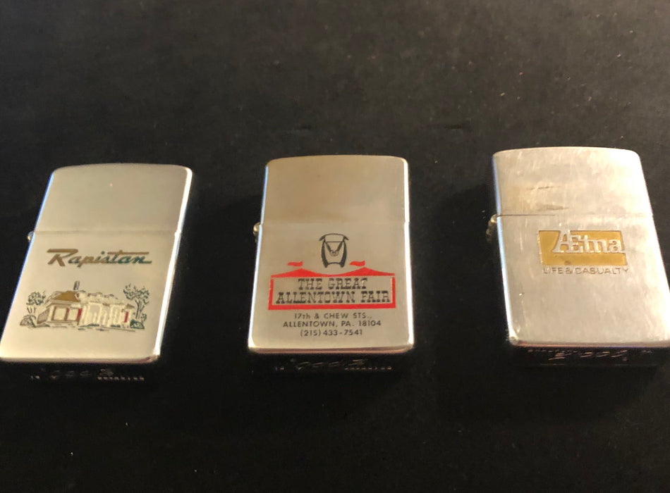 1968 Lot #46 - Three Vintage Advertising Zippos