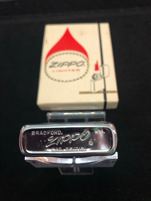 1962 Brushed Chrome Vintage Zippo Lighter - MIB