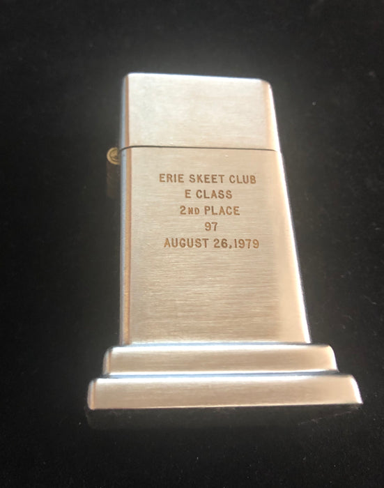 Zippo Vintage Model 4 Barcroft Table Lighter - Erie Skeet Club