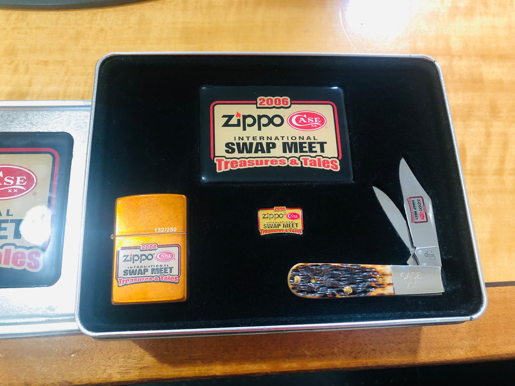 2006 Zippo Case Swap Meet LE Knife u0026 Lighter Set #132 of 250