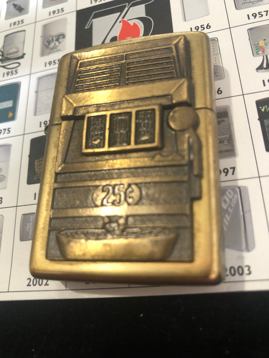 1997 Barrett Smythe Brass Slot Machine Zippo Lighter