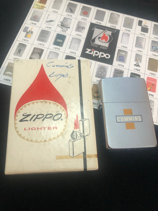 1965 Cummins Vintage Zippo Lighter NOS