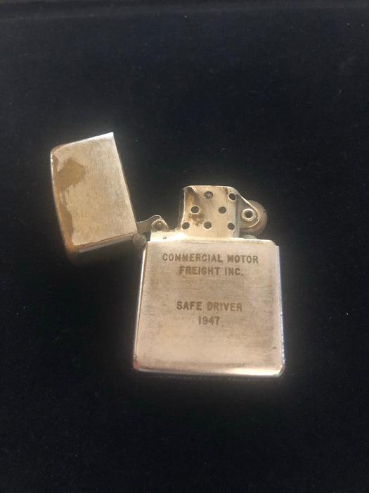 1947 Commercial Motor Freight - 3 Barrel Zippo Lighter - Nickel Silver Insert