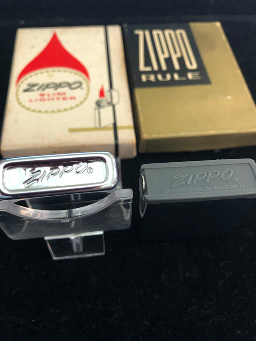 1973 TAD Jones Vintage Zippo Lighter with Matching Rule