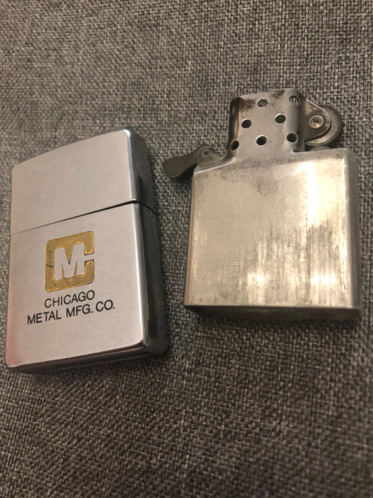 1974 Chicago Metal Zippo Lighter - Good