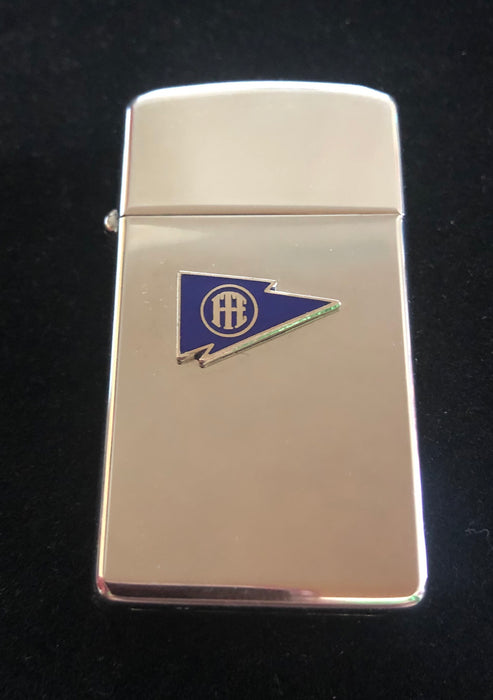 1969 Vintage Zippo Slim Lighter with Affixed Pennant Emblem - NOS