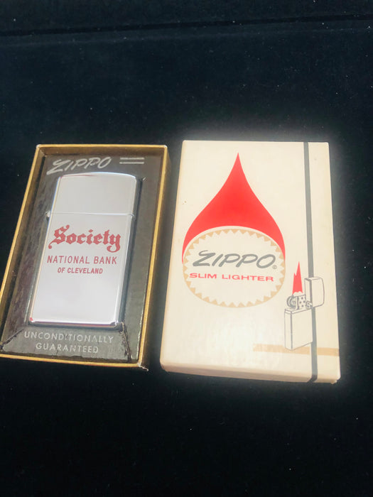 1967 Society National Bank Vintage Zippo Lighter