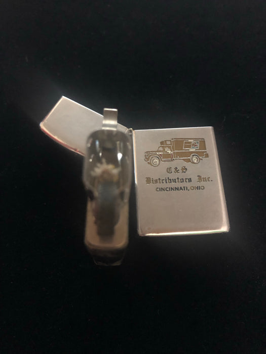 1968 C & S Distributors Zippo Slim Trucking Lighter - Advertiser