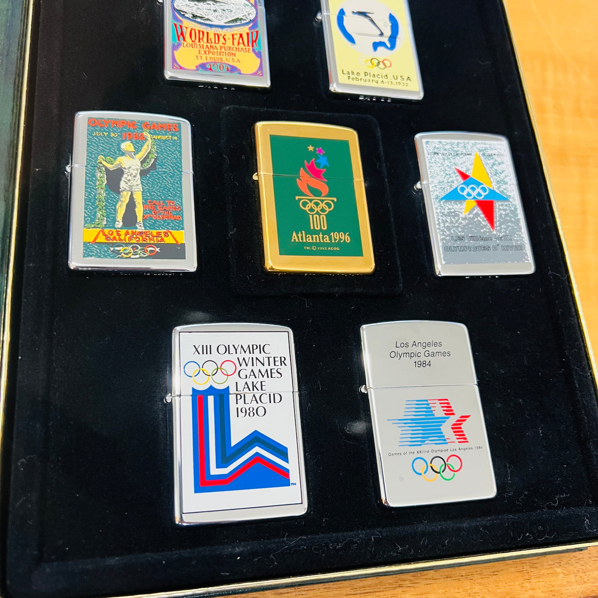 1996 Zippo Olympic Games Collection - 8 Mint Lighters - Numbered