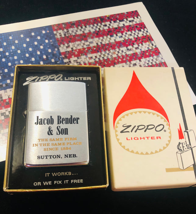 1973 MIB Vintage Jacob Bender & Son Zippo Lighter